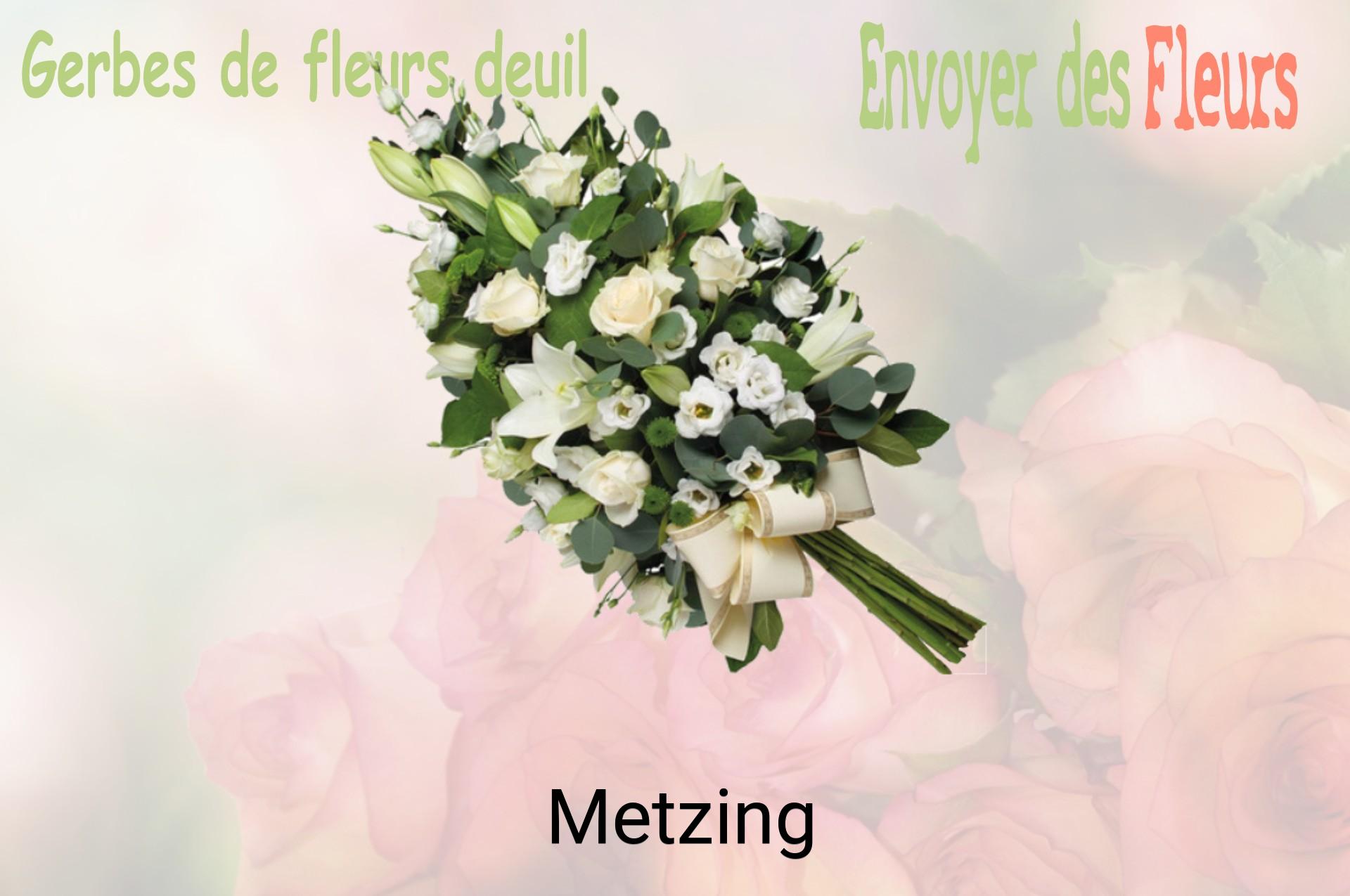 Gerbe de fleurs de deuil livrée à Metzing